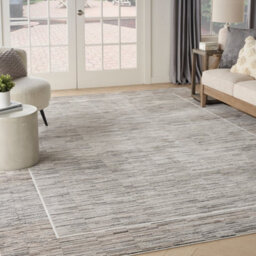 Charcoal Grey Bordered,abstract Modern Easy To Clean Rug For Bedroom & Living Room-160Cm X 221Cm - thumbnail 2