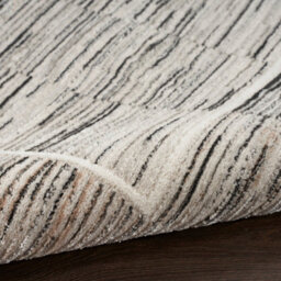 Charcoal Grey Bordered,abstract Modern Easy To Clean Rug For Bedroom & Living Room-160Cm X 221Cm - thumbnail 9
