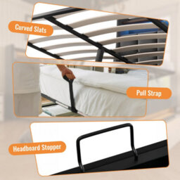 King Linen Storage Bed With Led, Usb-C & Headboard - thumbnail 6