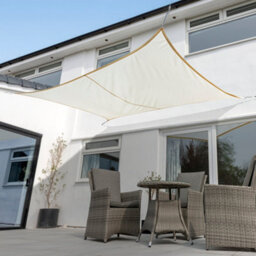 Kookaburra 5M X 4M Rectangle Waterproof Ivory Garden Patio Sun Shade Sail Canopy 98% Uv Block With Free Fixing Kit - thumbnail 1