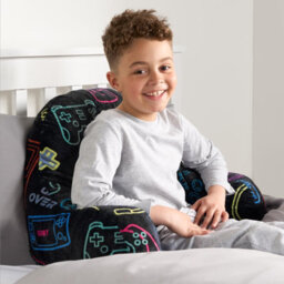 OHS Kids Gaming Cushion Bed Pillow Reading Gamer Support Arms Lumbar Chair - thumbnail 7