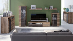 Arte Chic Roger 47 Sideboard Cabinet 1190mm In Oak Satin & Touchwood - Contemporary Elegance H920mm D390mm - thumbnail 3