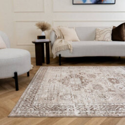 The Rugs Montana Brown And Beige Oriental Area Rug And Runner Soft Durable Pet Friendly Easy To Clean Living Room Bedroom 4050Bg - thumbnail 7
