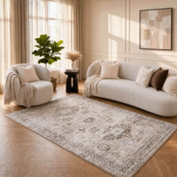 The Rugs Montana Brown And Beige Oriental Area Rug And Runner Soft Durable Pet Friendly Easy To Clean Living Room Bedroom 4050Bg - thumbnail 6