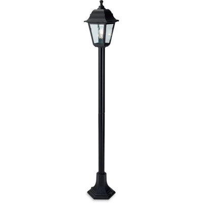 Luminosa Lighting Luminosa Oslo 1 Light Post Lantern Black Resin Ip44, E27