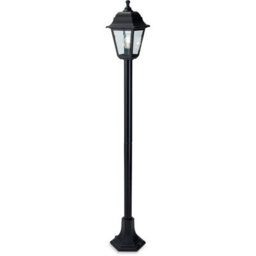 Luminosa Lighting Luminosa Oslo 1 Light Post Lantern Black Resin Ip44, E27
