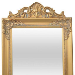 Berkfield Free-Standing Mirror Baroque Style 160X40 Cm Gold - thumbnail 3