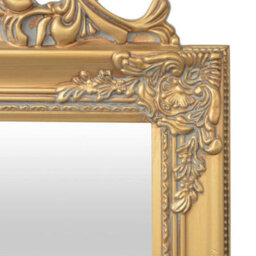 Berkfield Free-Standing Mirror Baroque Style 160X40 Cm Gold - thumbnail 4