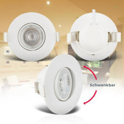 B.k.licht Set Of 5 Bathroom Recessed Lights Led Downlights Spotlights Ip65 Warm White 4,9W 480Lm - thumbnail 3