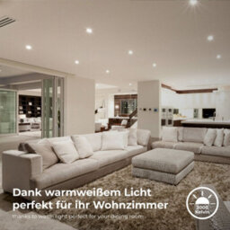 B.k.licht Set Of 5 Bathroom Recessed Lights Led Downlights Spotlights Ip65 Warm White 4,9W 480Lm - thumbnail 7