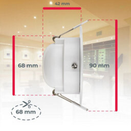 B.k.licht Set Of 5 Bathroom Recessed Lights Led Downlights Spotlights Ip65 Warm White 4,9W 480Lm - thumbnail 5