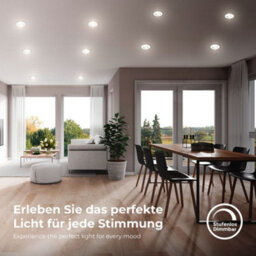 B.k.licht Set Of 5 Bathroom Recessed Lights Led Downlights Spotlights Ip65 Warm White 4,9W 480Lm - thumbnail 6