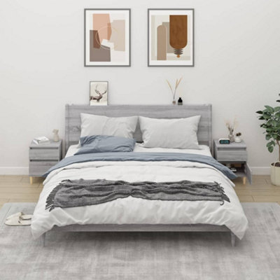 Berkfield Bedside Cabinets 2 Pcs Grey Sonoma 40X35X50 Cm - image 1