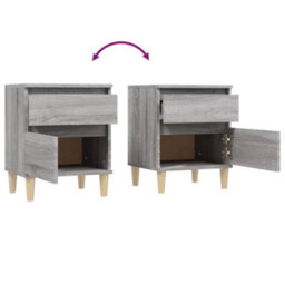 Berkfield Bedside Cabinets 2 Pcs Grey Sonoma 40X35X50 Cm - thumbnail 9