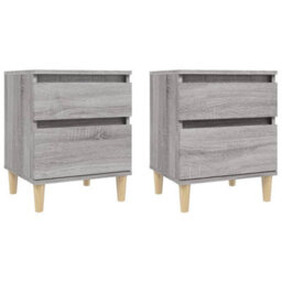 Berkfield Bedside Cabinets 2 Pcs Grey Sonoma 40X35X50 Cm - thumbnail 2