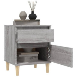 Berkfield Bedside Cabinets 2 Pcs Grey Sonoma 40X35X50 Cm - thumbnail 4