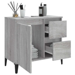 Vidaxl Bathroom Cabinet Grey Sonoma 65X33X60 Cm Engineered Wood - thumbnail 4