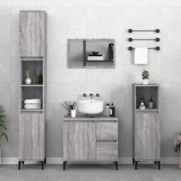 Vidaxl Bathroom Cabinet Grey Sonoma 65X33X60 Cm Engineered Wood - thumbnail 1
