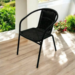 Rattan Garden Set, Round Glass Table Plus 2 Rattan Garden Chairs Be Furniture - thumbnail 3