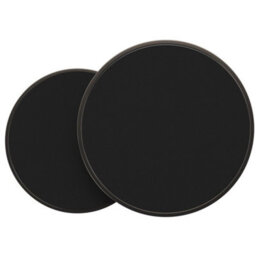 Aspect Furniture Visio Set Of 2 Glass Coffee Table Decore Round Nest Side Black Brown - thumbnail 5