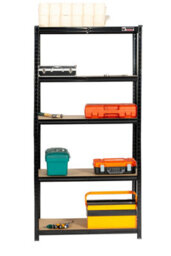 Rhino Racking 5 Bays - 180 X 90 X 45Cm - Black - 5 Tier Boltless Heavy Duty Garage Shelving Unit - 1000Kg Load Weight - thumbnail 4