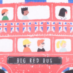 Bedlam On The Move Blue Velvet Filled Cushion - thumbnail 3