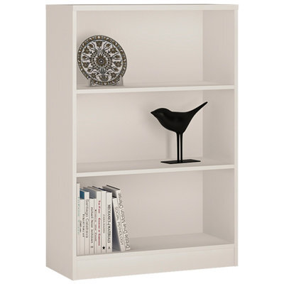 Furniture To Go 4 You Medium Wide Bookcase In Pearl White - image 1