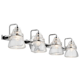 Luminosa Lighting Luminosa Kichler Talland Bathroom Wall Lamp Polished Chrome, Ip44 - thumbnail 1