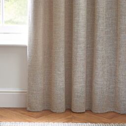 furn. Elisa Warm Beige Slub Lined Eyelet Curtains (W)167Cm (L)228Cm, Pair - thumbnail 3