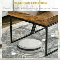 Homcom Coffee Table Set Of 2, Coffee Tables With Steel Frame For Living Room - thumbnail 5