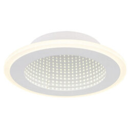 Luminosa Lighting Luminosa Lamela Round Integrated Led Semi Flush Ceiling Light White Matt Led 4000K - thumbnail 1