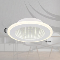 Luminosa Lighting Luminosa Lamela Round Integrated Led Semi Flush Ceiling Light White Matt Led 4000K - thumbnail 6