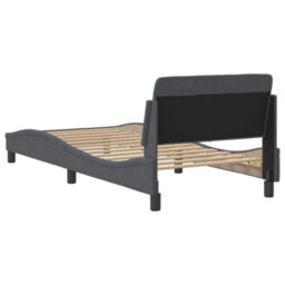 Berkfield Bed Frame Without Mattress Dark Grey 90X190 Cm Single Velvet - thumbnail 6