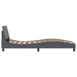 Berkfield Bed Frame Without Mattress Dark Grey 90X190 Cm Single Velvet - thumbnail 5
