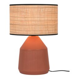GoodHome Longclaw Round Matt Natural Table Lamp - thumbnail 2