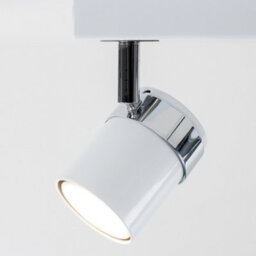 Valuelights Rosie Modern 3 Way Adjustable Heads White And Chrome Straight Bar Ceiling Spotlight Fitting - thumbnail 8