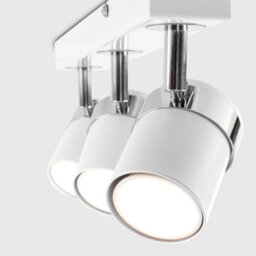 Valuelights Rosie Modern 3 Way Adjustable Heads White And Chrome Straight Bar Ceiling Spotlight Fitting - thumbnail 7