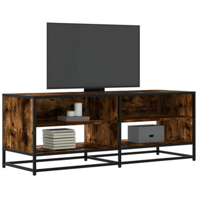 Walplus Tv Cabinet Smoked Oak 120.5X40X46 Cm Engineered Wood And Metal - image 1