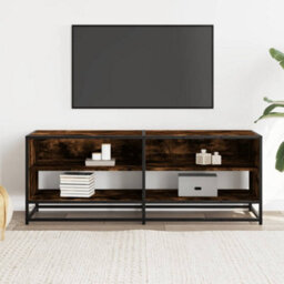 Walplus Tv Cabinet Smoked Oak 120.5X40X46 Cm Engineered Wood And Metal - thumbnail 3