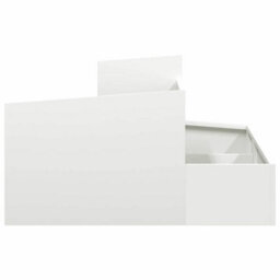 Berkfield Garden Planter White 80 X 80 X 50 Cm Cold-Rolled Steel - thumbnail 6