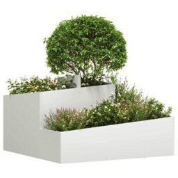 Berkfield Garden Planter White 80 X 80 X 50 Cm Cold-Rolled Steel - thumbnail 3