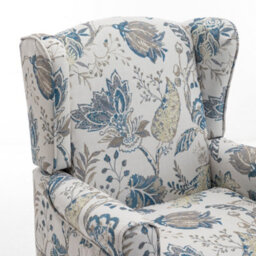 Wingback Armchair, Retro Accent Chair Soft Padded Fabric Lounge Padded Sofa Chair, Retro Vantage Leisure Chair - thumbnail 5