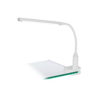 Versatile White Clamp Light With Dimmable Led Bulb And Touch Control - image 1