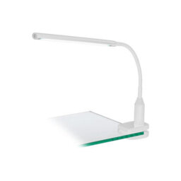 Versatile White Clamp Light With Dimmable Led Bulb And Touch Control - thumbnail 1