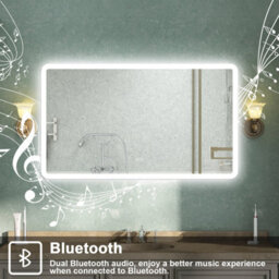 AVER-GROWTH Bathroom Led Mirror With Bluetooth 3 Colour Lights Anti-Fog Touch/wall Switch Vertical/horizontal Brightness Memory 1200X700mm - thumbnail 3