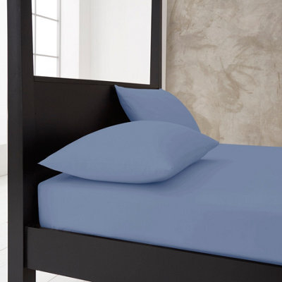 Gc Gaveno Cavailia Premium Super Soft Percale Fitted Sheet King Blue