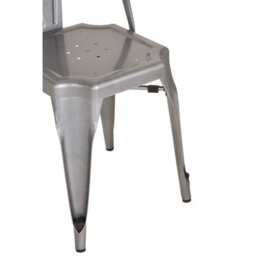 Orsina Grey Chair With Metal Frame, Comfy Grey Outdoor Metal Chair, Effortless Cleaning Metal Chair - thumbnail 7