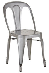 Orsina Grey Chair With Metal Frame, Comfy Grey Outdoor Metal Chair, Effortless Cleaning Metal Chair - thumbnail 8