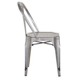 Orsina Grey Chair With Metal Frame, Comfy Grey Outdoor Metal Chair, Effortless Cleaning Metal Chair - thumbnail 3