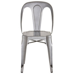 Orsina Grey Chair With Metal Frame, Comfy Grey Outdoor Metal Chair, Effortless Cleaning Metal Chair - thumbnail 2